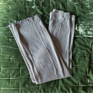 Aritzia flowy cropped gingham pants size S